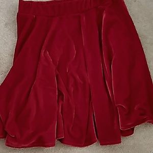 Velvet red skirt